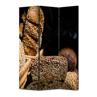 paravan 3 piese premium art factory truecolor culinar multicolor paine cu seminte  cu cadru de lemn decoratiuni moderne pentru casa 105 x 150 cm 3 panouri x 35 x 150 cm imagen 19_0_
0