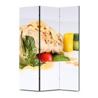 paravan 3 piese premium art factory truecolor culinar multicolor pui cu legume cu cadru de lemn decoratiuni moderne pentru casa 105 x 150 cm 3 panouri x 35 x 150 cm imagen 14_0_
0