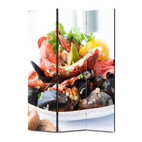 paravan 3 piese premium art factory truecolor culinar multicolor salata fructe de mare cu cadru de lemn decoratiuni moderne pentru casa 135 x 180 cm 3 panouri x 45 x 180 cm imagen 8_0_
0