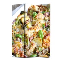 paravan 3 piese premium art factory truecolor culinar multicolor cartofi preparati la cuptor cu ceapa si branza cu cadru de lemn decoratiuni moderne pentru casa 135 x 180 cm 3 panouri x 45 x 180 cm imagen 50_0_
0