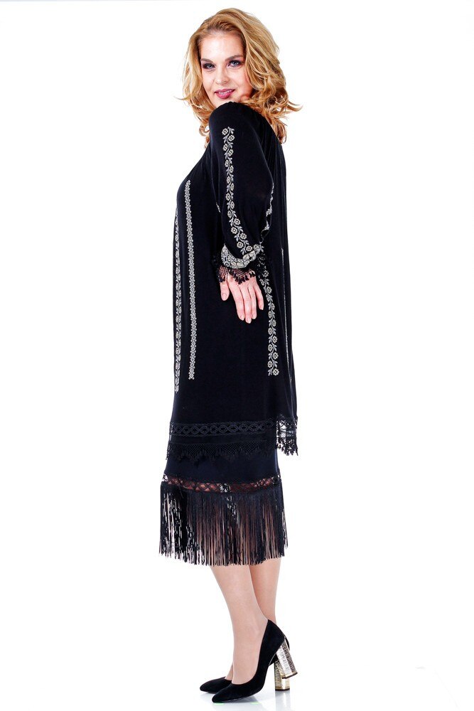 Rochie neagra jerse Liza Panait A-100E