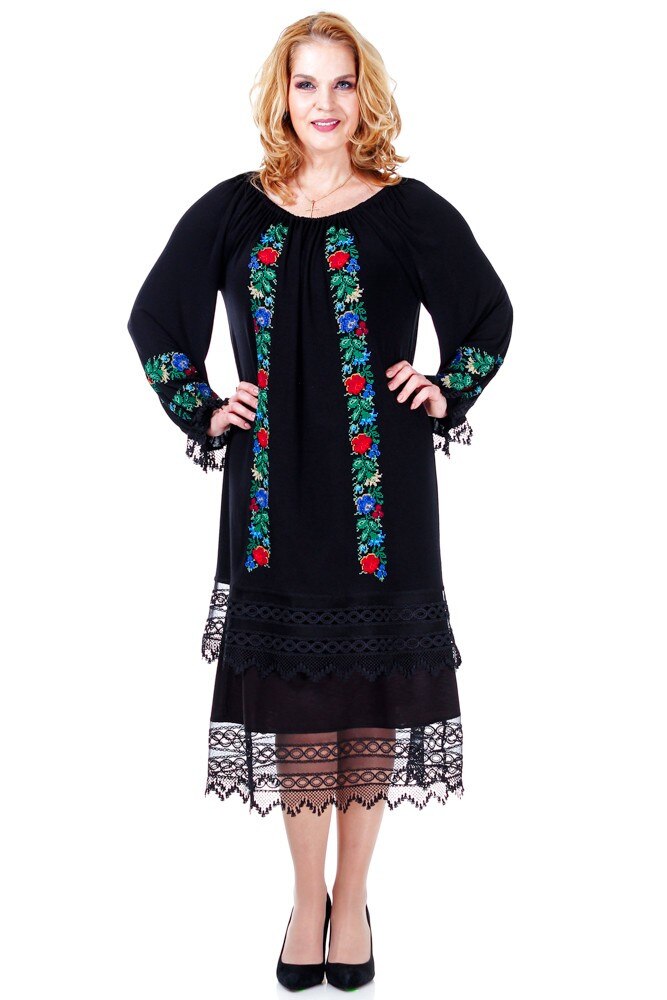 Rochie neagra jerse Liza Panait R1934E