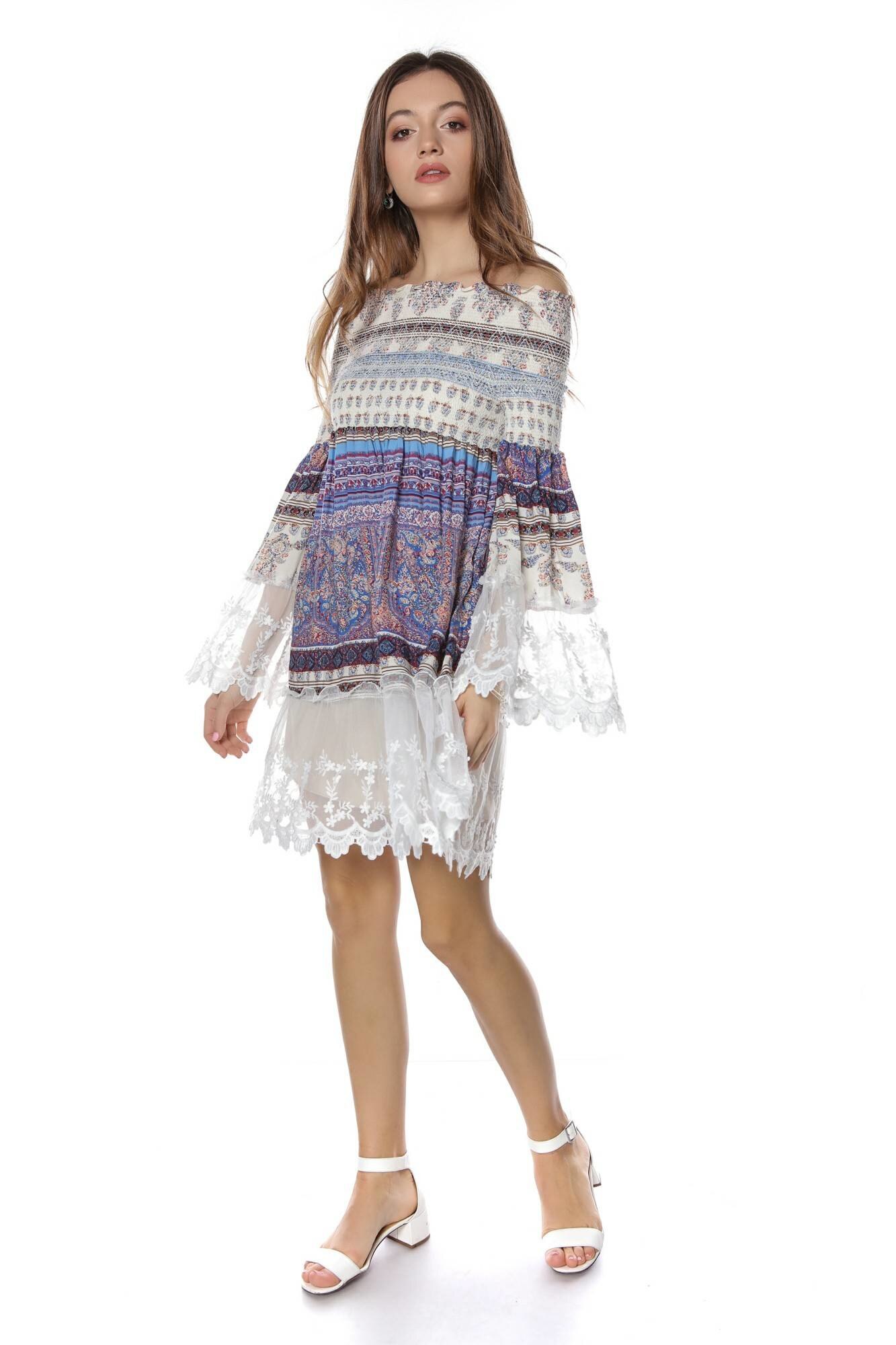 Tunica multicolora cu dantela, ROH , M