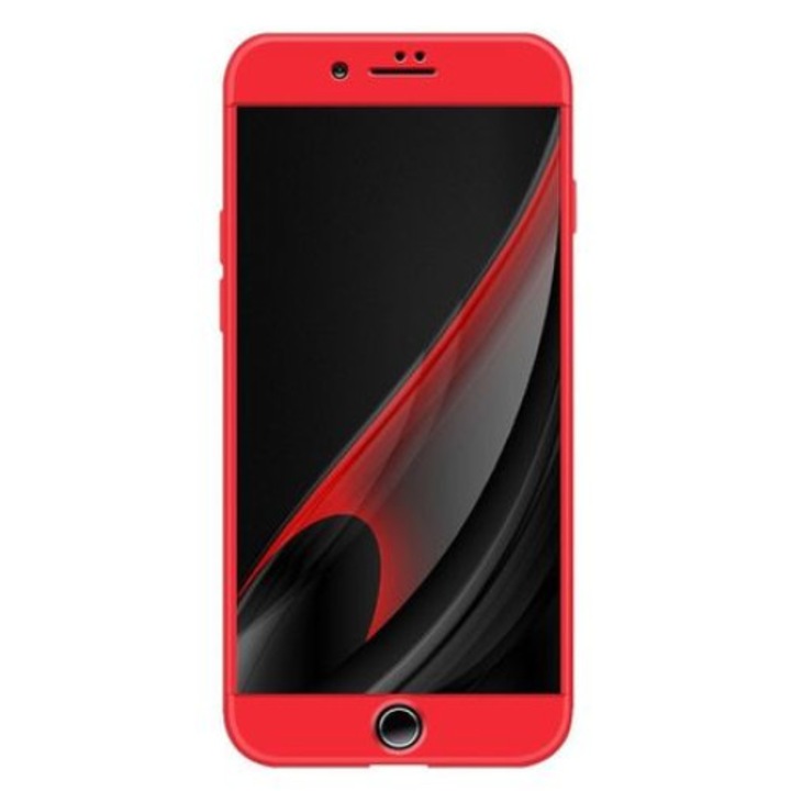 Калъф за Apple iPhone 6 Plus Red пълно покритие 360 градуса със стъклено фолио