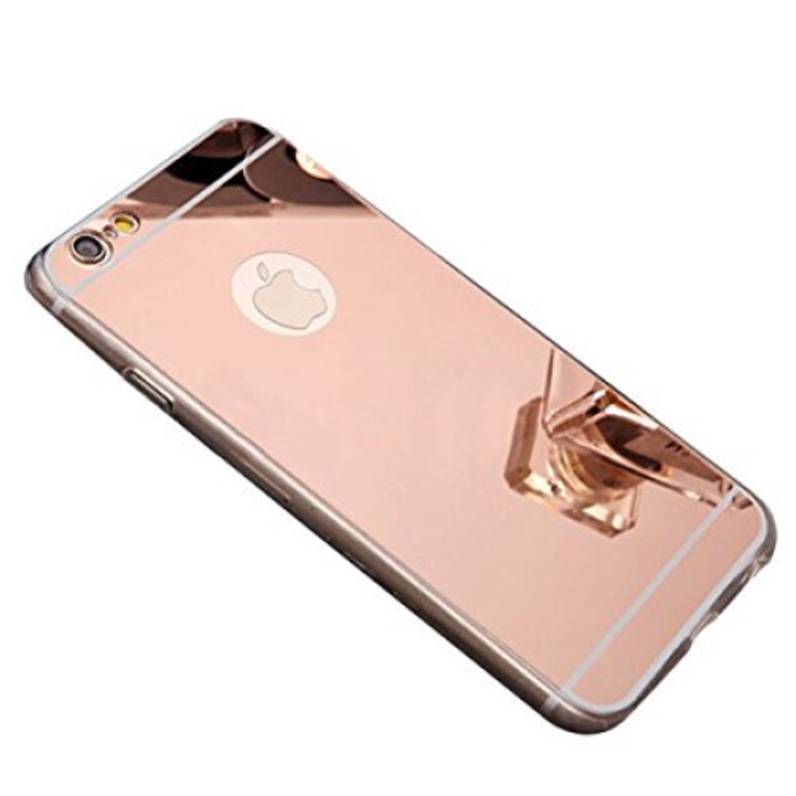 Калъф Elegance Luxury, За Apple iPhone 6/6S, Тип огледало, Розово златист