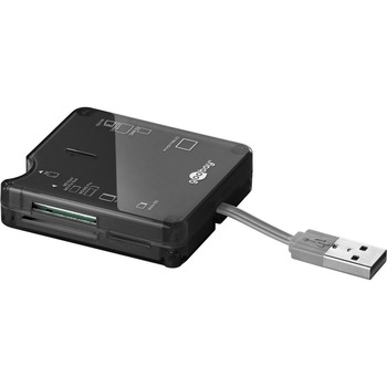 Cititor de carduri Goobay All-in-One 6 sloturi USB 2.0, negru Cititor de carduri Goobay All-in-One 6 sloturi USB 2.0, negru