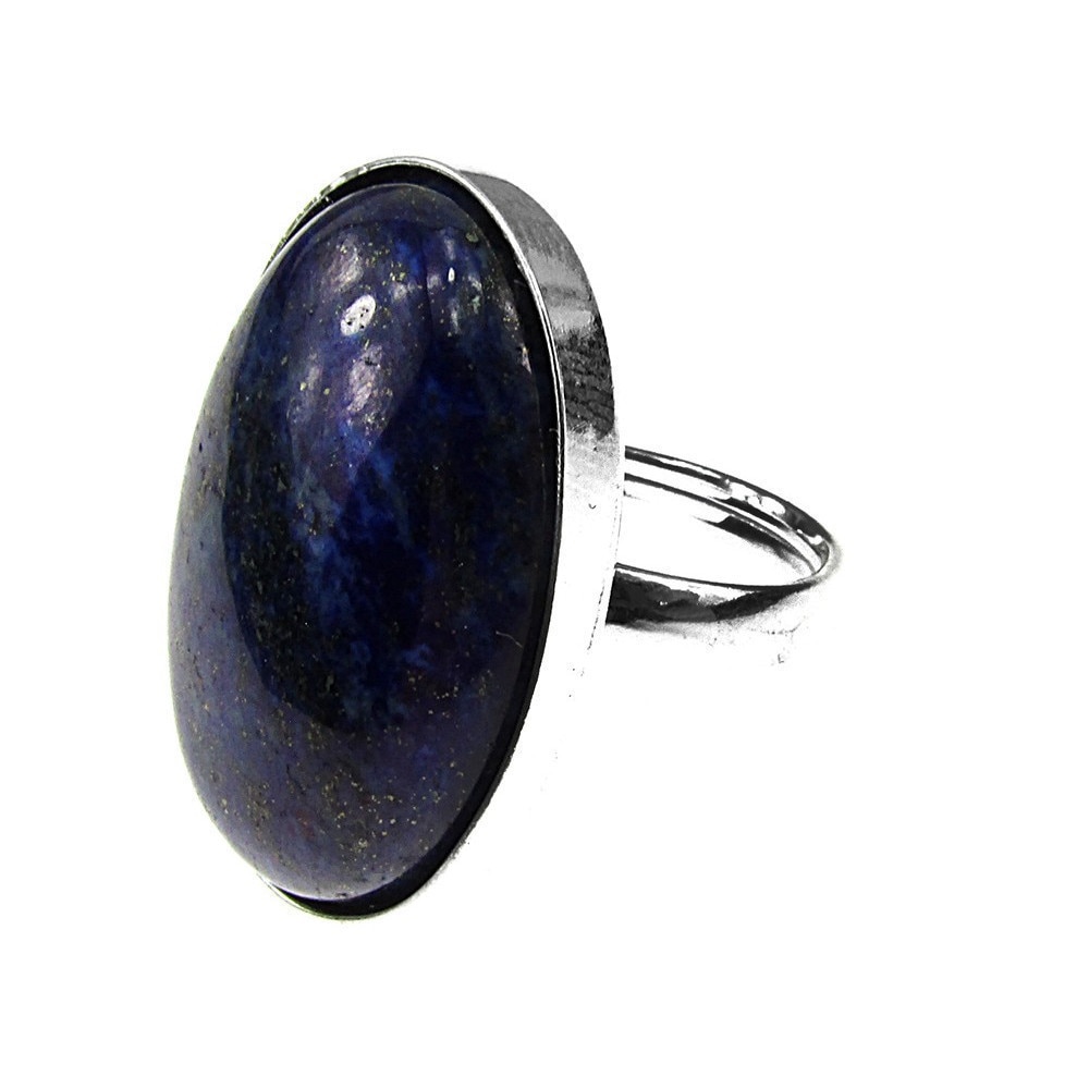 Inel argint reglabil masiv lapis lazuli 25x18 MM, GlamBazaar, Reglabila, cu Lapis Lazuli, Albastru, tip inel reglabil de argint 925 cu pietre naturale