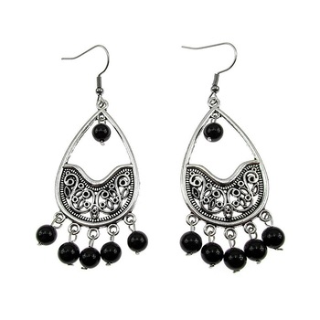 Cercei candelabru filigran lacrima cu onix, GlamBazaar, 7 cm x 4 cm, cu Onix, Negru, tip cercei candelabru cu pietre naturale Cercei candelabru filigran lacrima cu onix, GlamBazaar, 7 cm x 4 cm, cu Onix, Negru, tip cercei candelabru cu pietre naturale