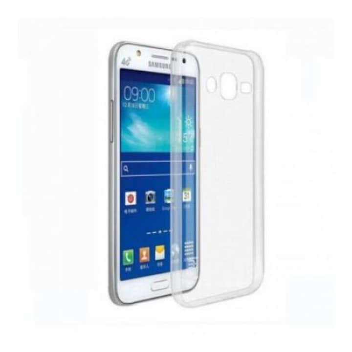 Защитен калъф за Samsung Galaxy J5, Transparent, Slim, безплатно защитно фолио