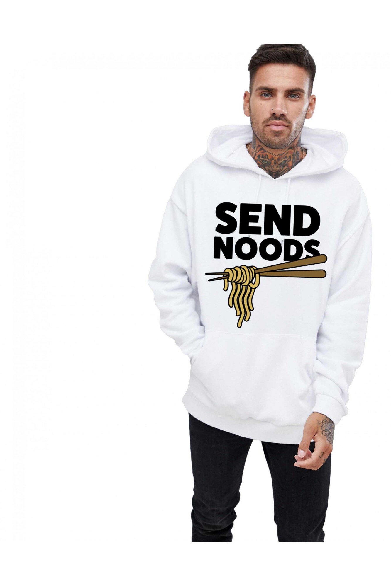 Hanorac Barbati Alb - Send Noods