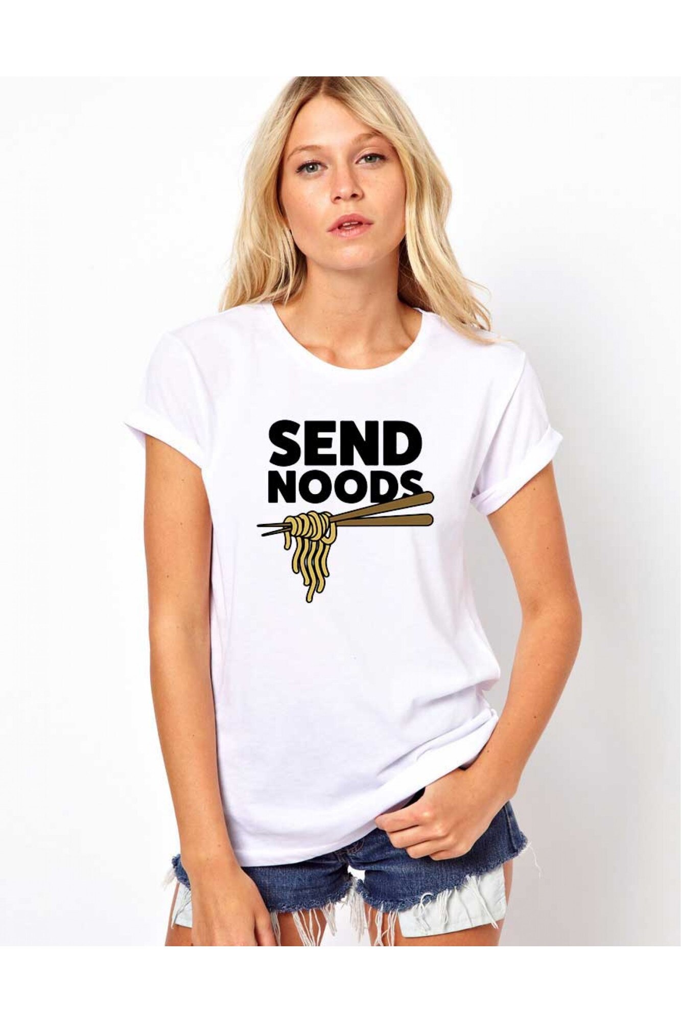 Tricou dama alb - Send noods