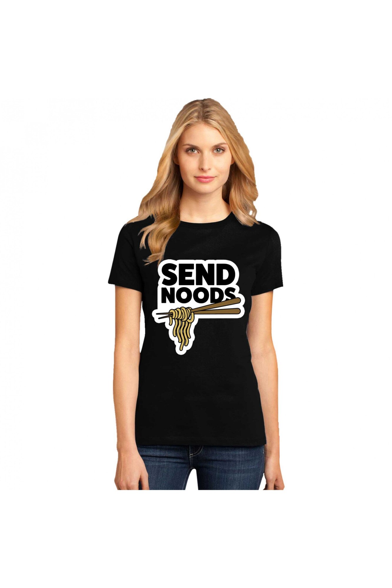 Tricou dama negru - Send noods
