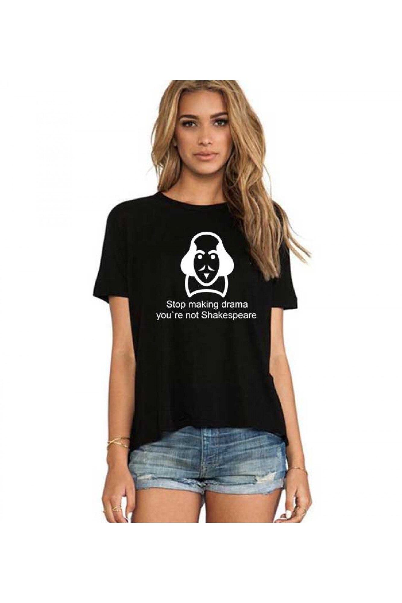 Tricou dama negru - Shakespeare Drama