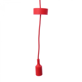 Pendul Suspensie din Silicon, ATS, 1 x E27, rosu, ATS, lustra Pendul Suspensie din Silicon, ATS, 1 x E27, rosu, ATS, lustra