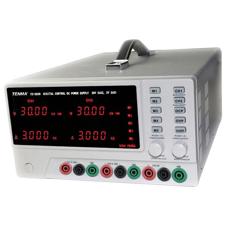 Aceasta sursa de alimentare programabila DC cu 3 iesiri Tenma 72-2630