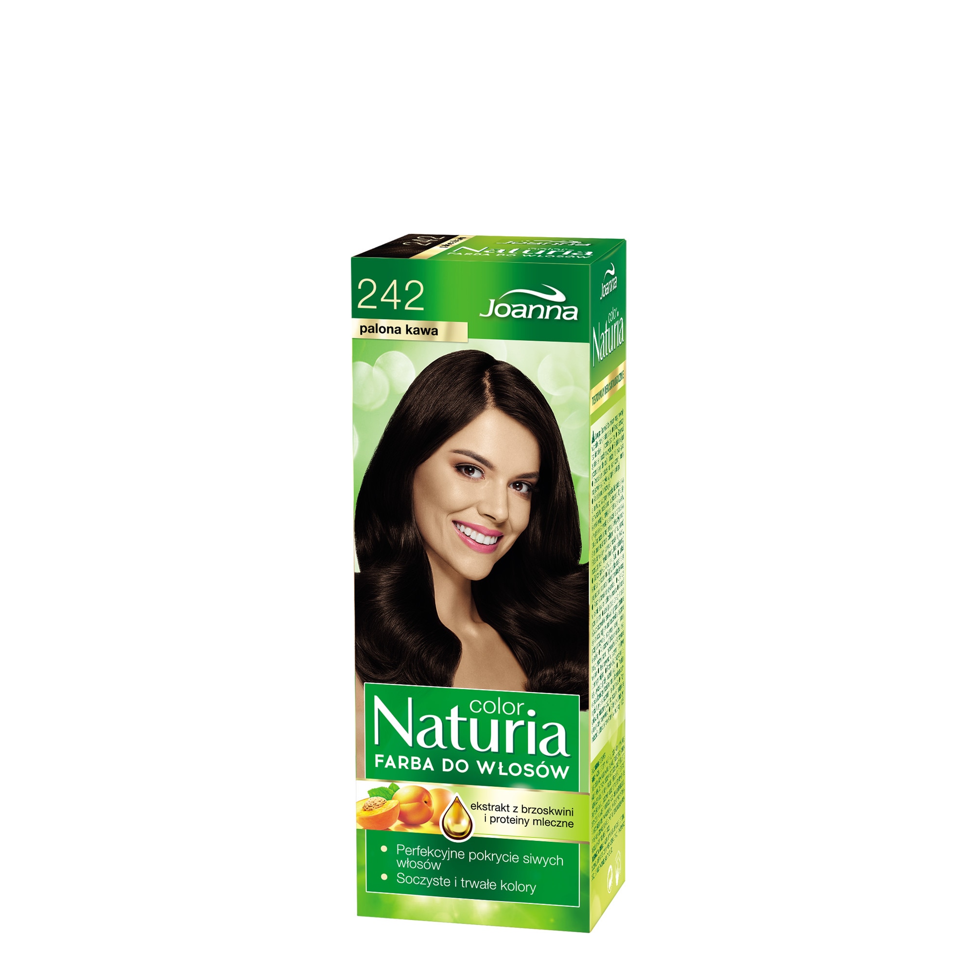 Vopsea de par Naturia Color, Castaniu inchis , Nr 242