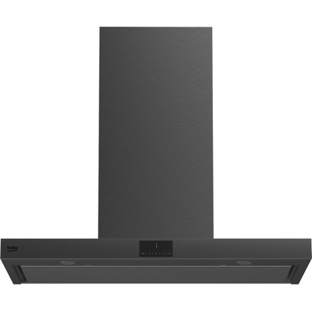 Hota incorporabila decorativa Beko HCB91845BDXH, Putere de absorbtie 750 mc/h, 1 motor, Control Touch, 90 cm, Dark Inox