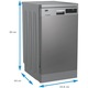 Съдомиялна Beko DFS28131X, 11 комплекта, 8 програми, Клас A+++, 45 см, Inox