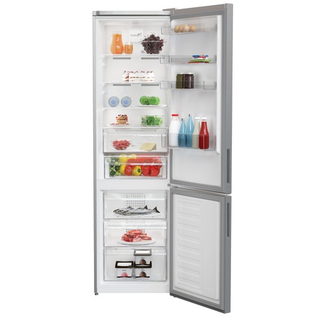 Combina frigorifica Arctic AK60406NFMT++, 362 l, Clasa A++, Full No Frost, Fast Freeze XL Zone, Fresh Max 0°C, H 203, Metal Look