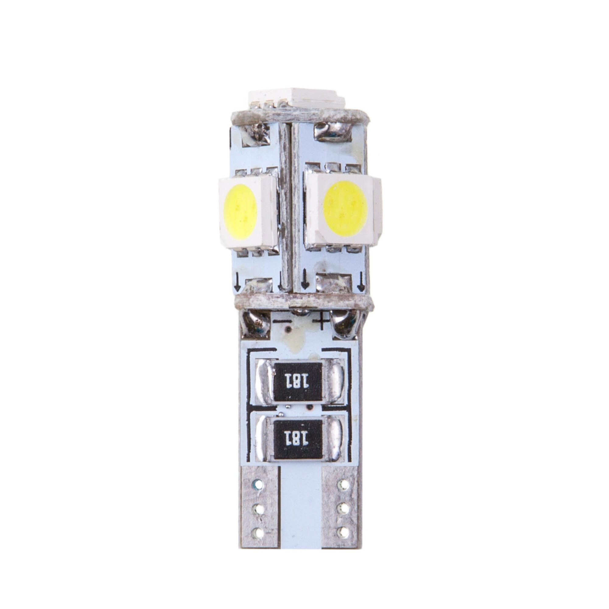 Set 2 bucati bec Led t10 12v 5050smd 5 smd canbus 92582 4cars