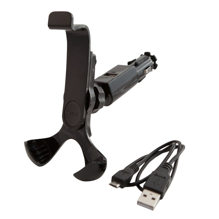 4cars Telefontartó, USB töltővel, 4-4,9"