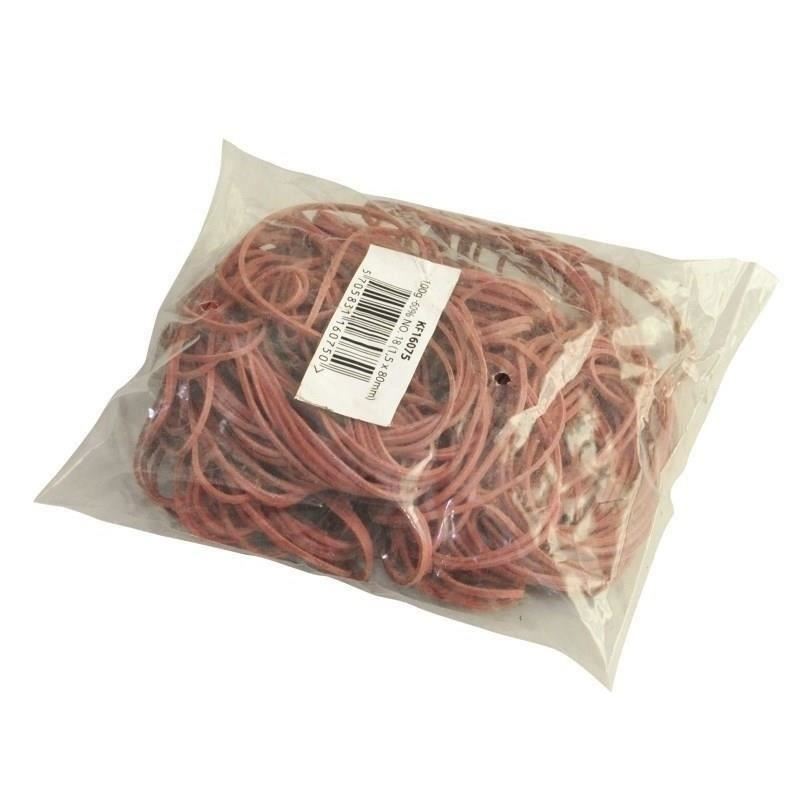 Elastice pentru bani Q-CONNECT, 50 mm, 60 % cauciuc, 100 gr, rosu