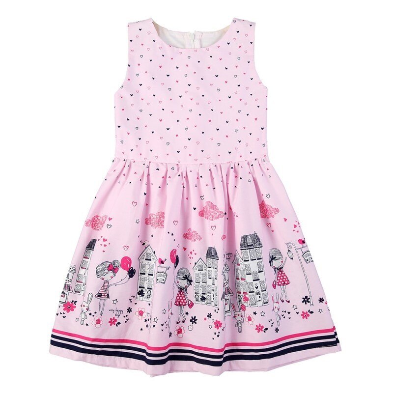 Rochita eleganta de vara, bumbac, Iepurasi