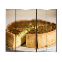 paravan 4 piese premium art factory truecolor culinar multicolor placinta cu branza si verdeata  cu cadru de lemn decoratiuni moderne pentru casa 175 x 180 cm 5 panouri x 35 x 180 cm imagen 53_0_
0