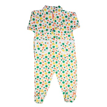 Salopeta Handmade Minis Boutique, cu buline si buzunare, 3-6 luni Salopeta Handmade Minis Boutique, cu buline si buzunare, 3-6 luni