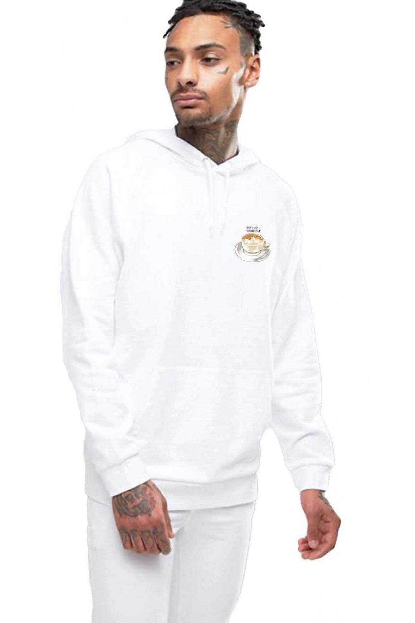 Hanorac Barbati Alb - Espresso Yourself I