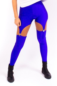 Colanti superstar, Love Leather, Albastru electric Colanti superstar, Love Leather, Albastru electric