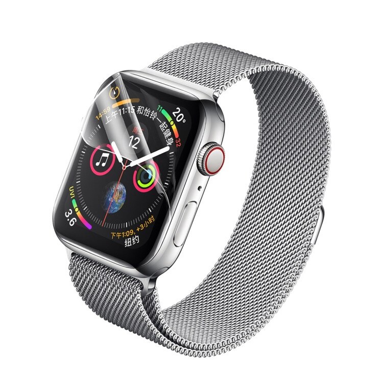 Folie pentru Apple Watch Seria 4 de 44mm, cu protectie completa si ecran curbat, 0.18mm, transparent
