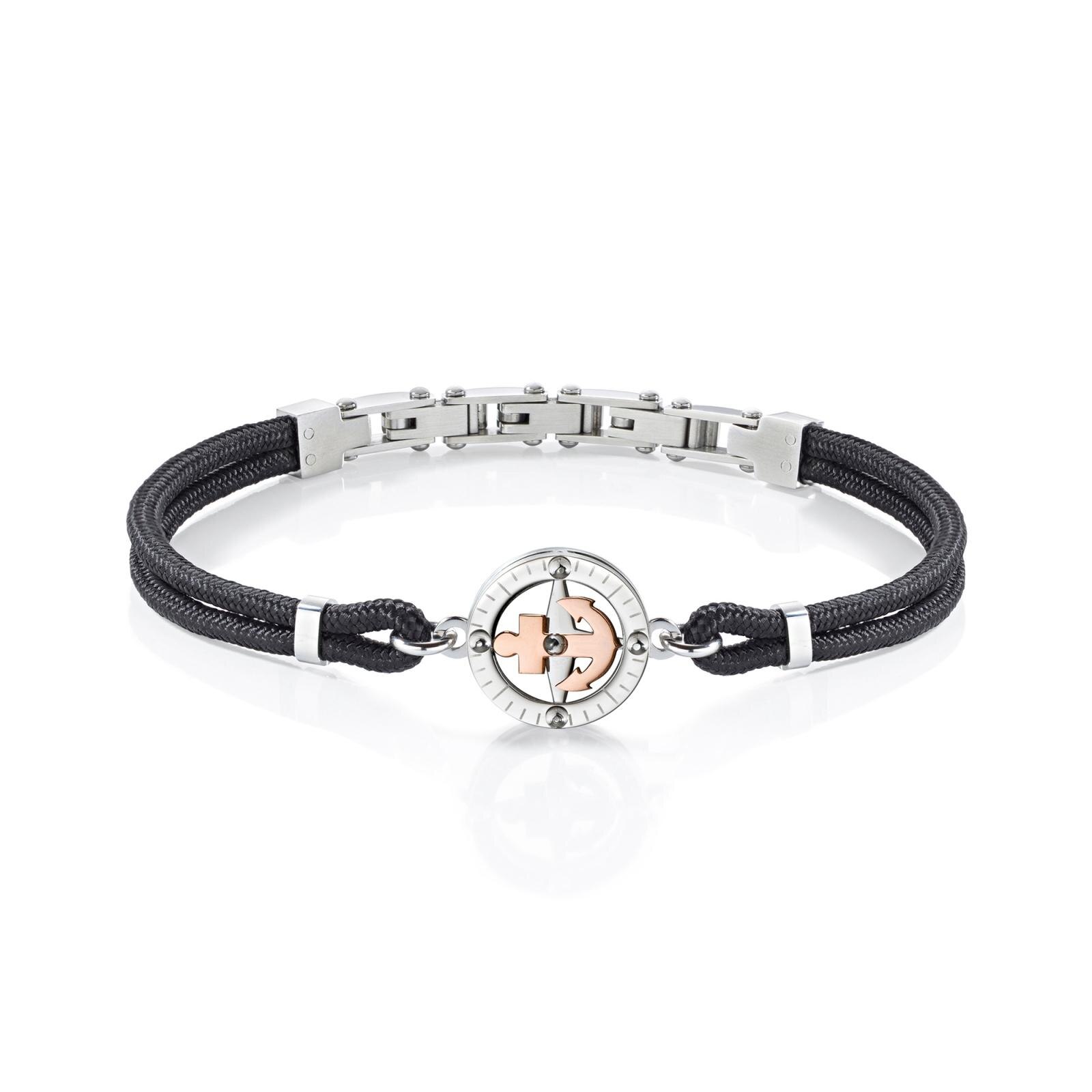 Bratara Morellato SAHB06, Negru, Argintiu, Rose gold