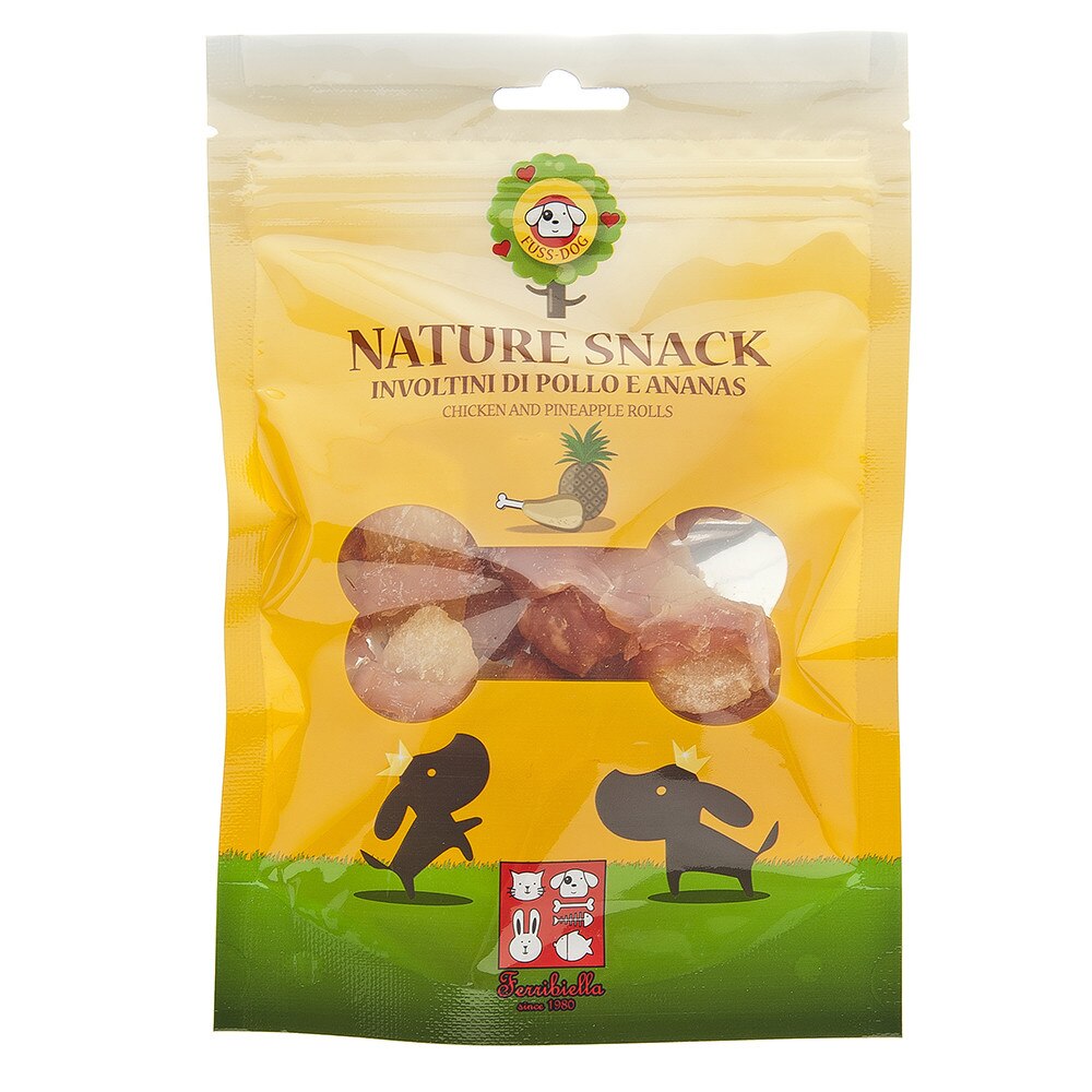 Recompense pentru caini cu pui si ananas, Ferribiella, pachet 80 g
