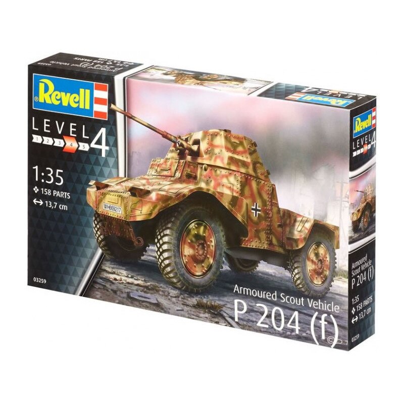 Model blindat de masina de recunoastere asamblat - Revell