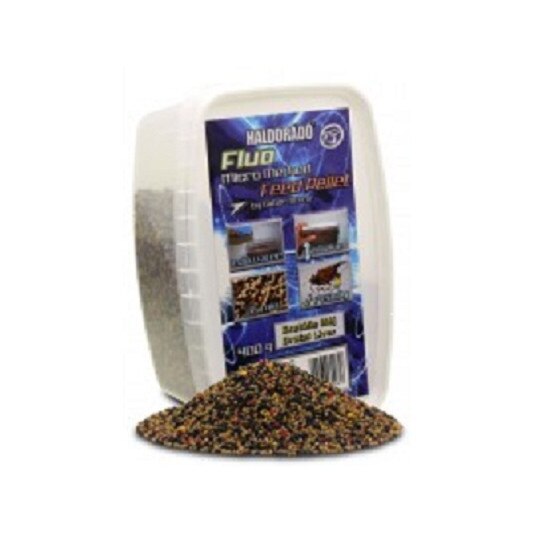Pelete,Haldorado,Fluo Micro Method Feed Pellet - Brutal Liver 400 g