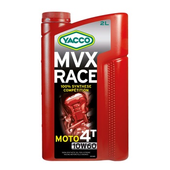 Ulei de motor YACCO MVX RACE 4T 10W-60 - 2L Ulei de motor YACCO MVX RACE 4T 10W-60 - 2L