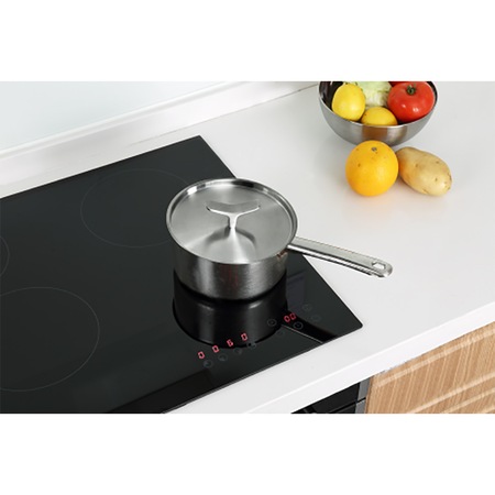 Plita incorporabila Pyramis ECOLINE PVT419, Vitroceramica, 4 zone de gatit, Touch Control, Timer, Negru