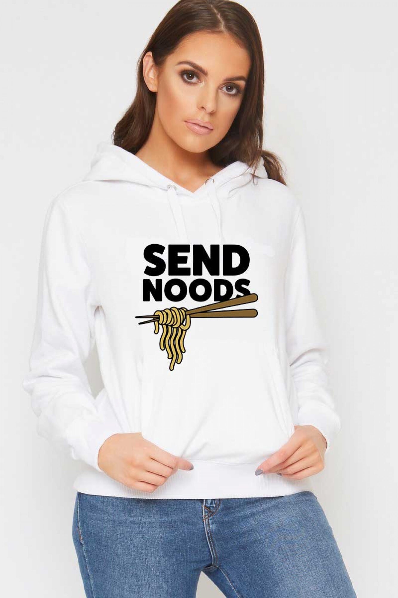 Hanorac dama alb - Send Noods