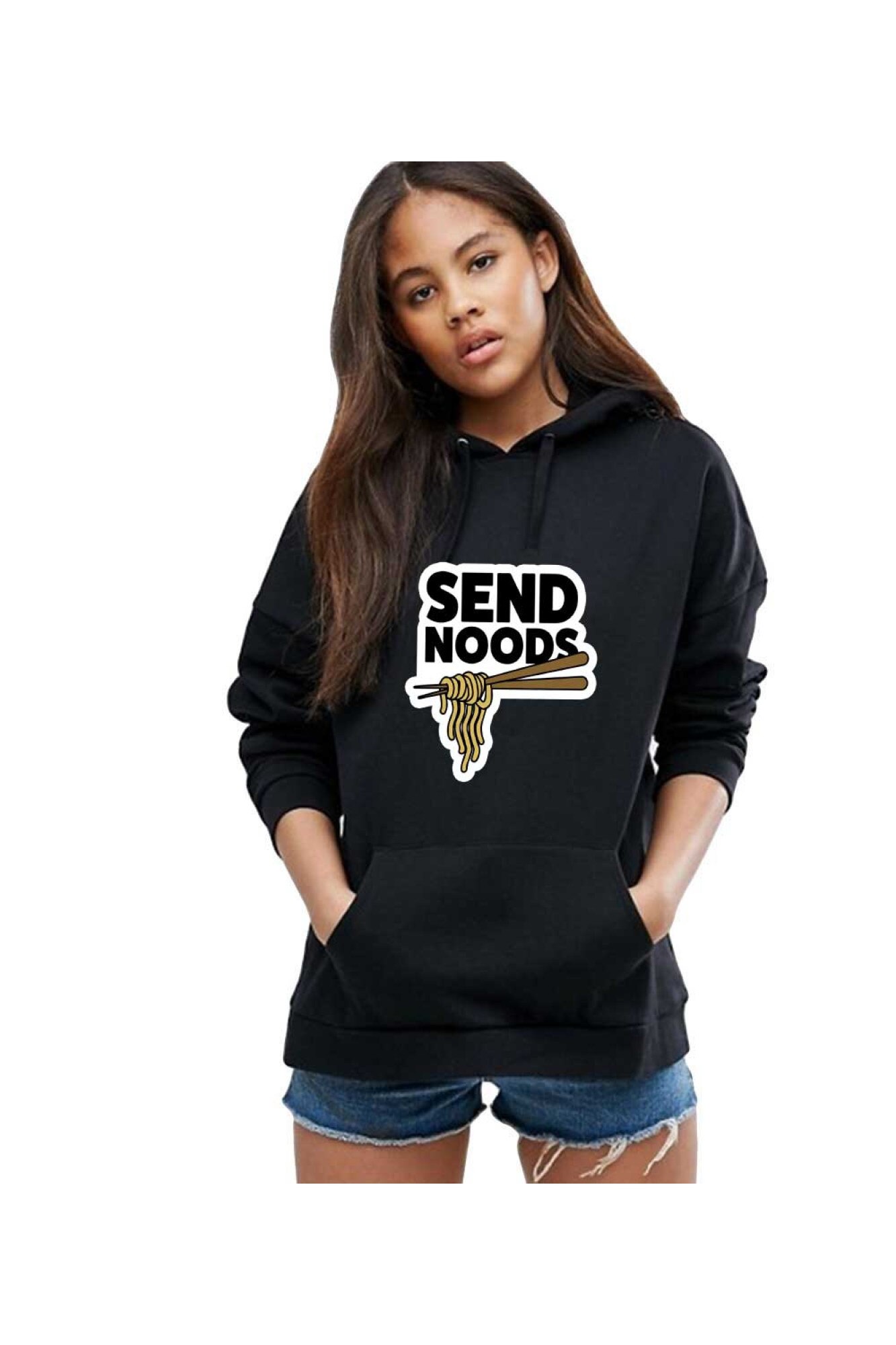 Hanorac dama negru - Send Noods