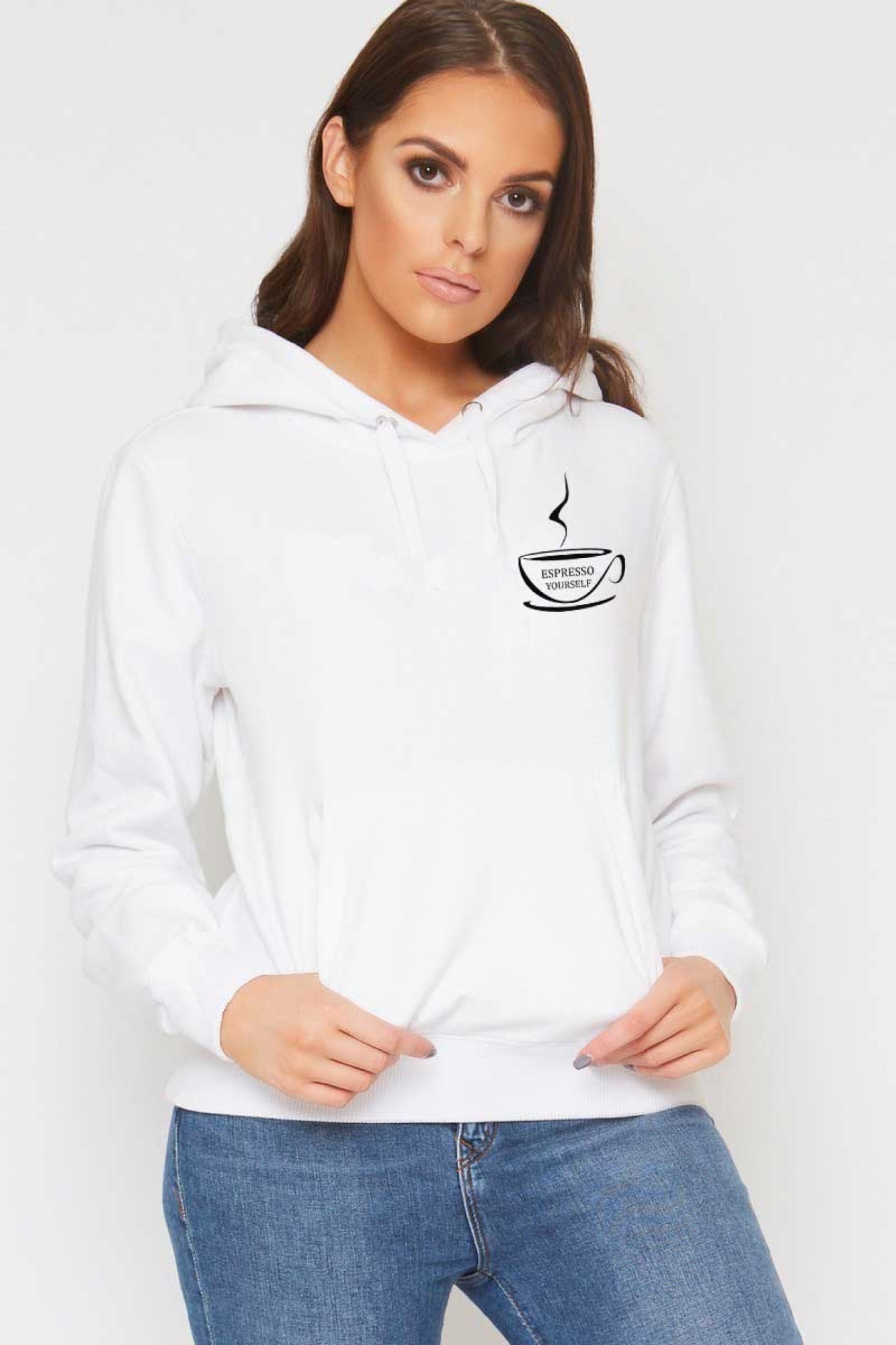 Hanorac dama alb - Espresso Yourself II