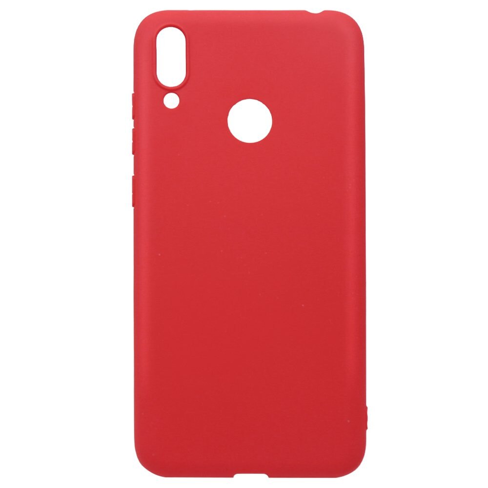 Husa Silicon Lemontti Silky pentru Huawei Y7 2019, Rosu