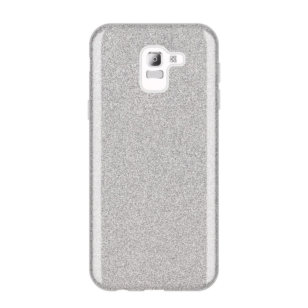 Husa Samsung Galaxy J6 2018 Shiny TPU Sclipici - argintiu