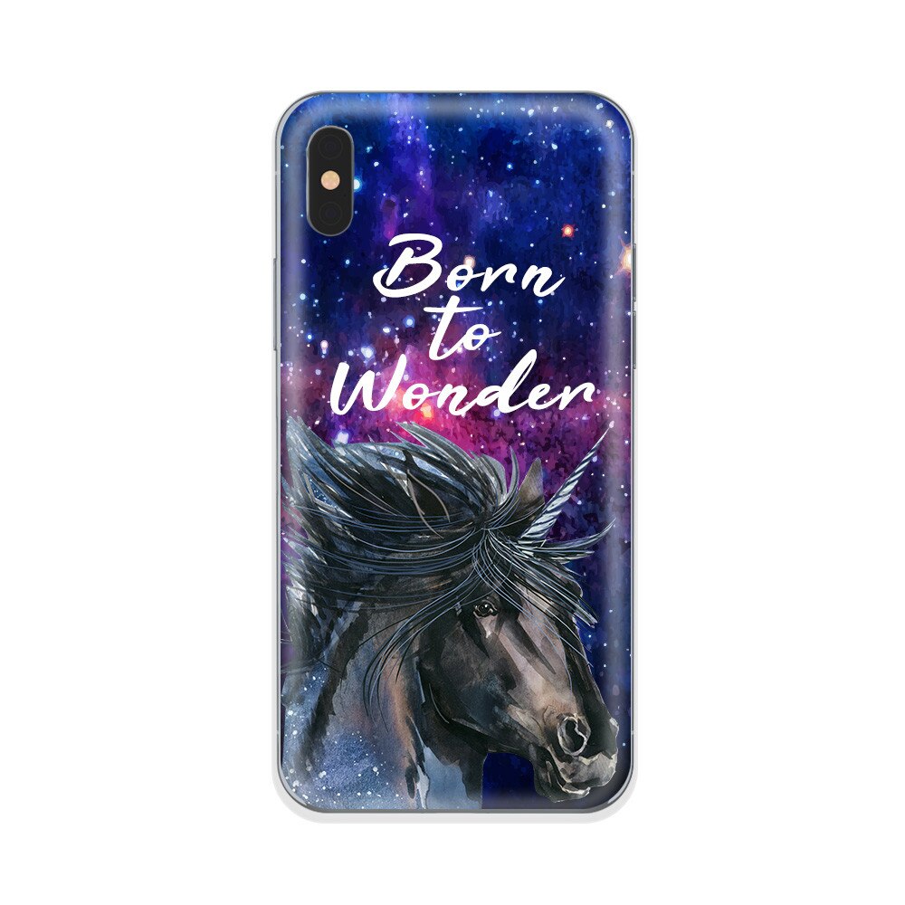 Husa Silicon Lemontti Art pentru iPhone XS / X, Born To Wonder