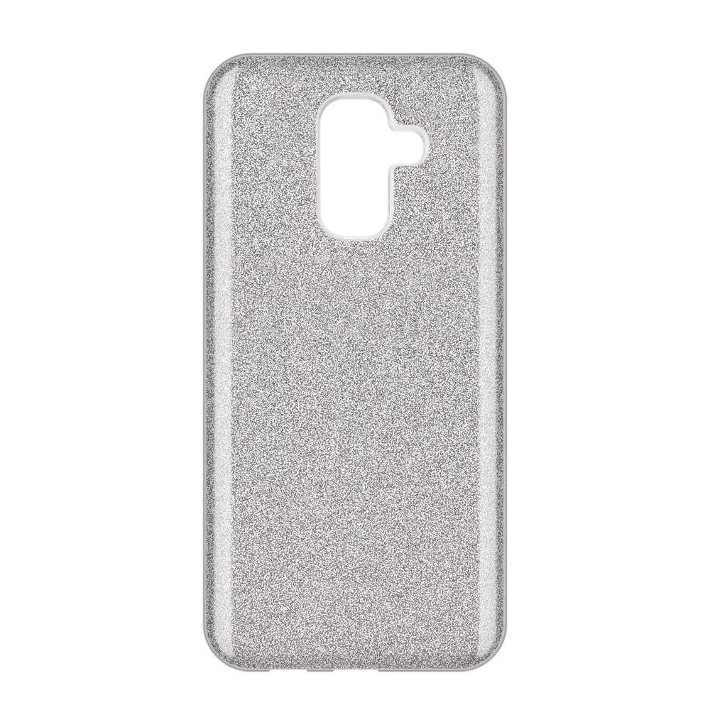 Husa Samsung Galaxy A6 Plus 2018 Shiny TPU Sclipici - argintiu