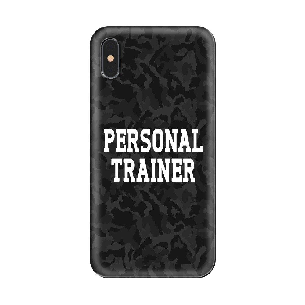 Husa Silicon Lemontti Art pentru iPhone XS / X, Personal Trainer