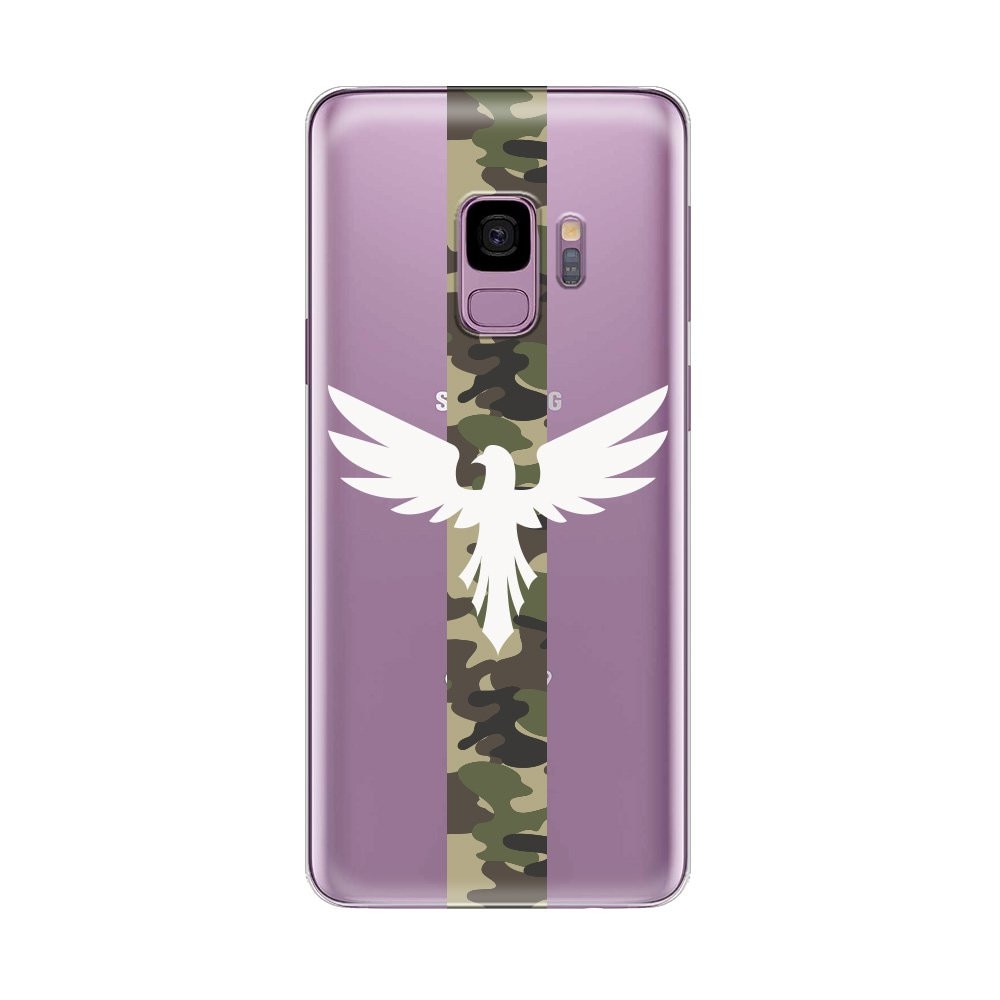 Husa Silicon Lemontti Art pentru Samsung Galaxy S9 G960, Army Eagle