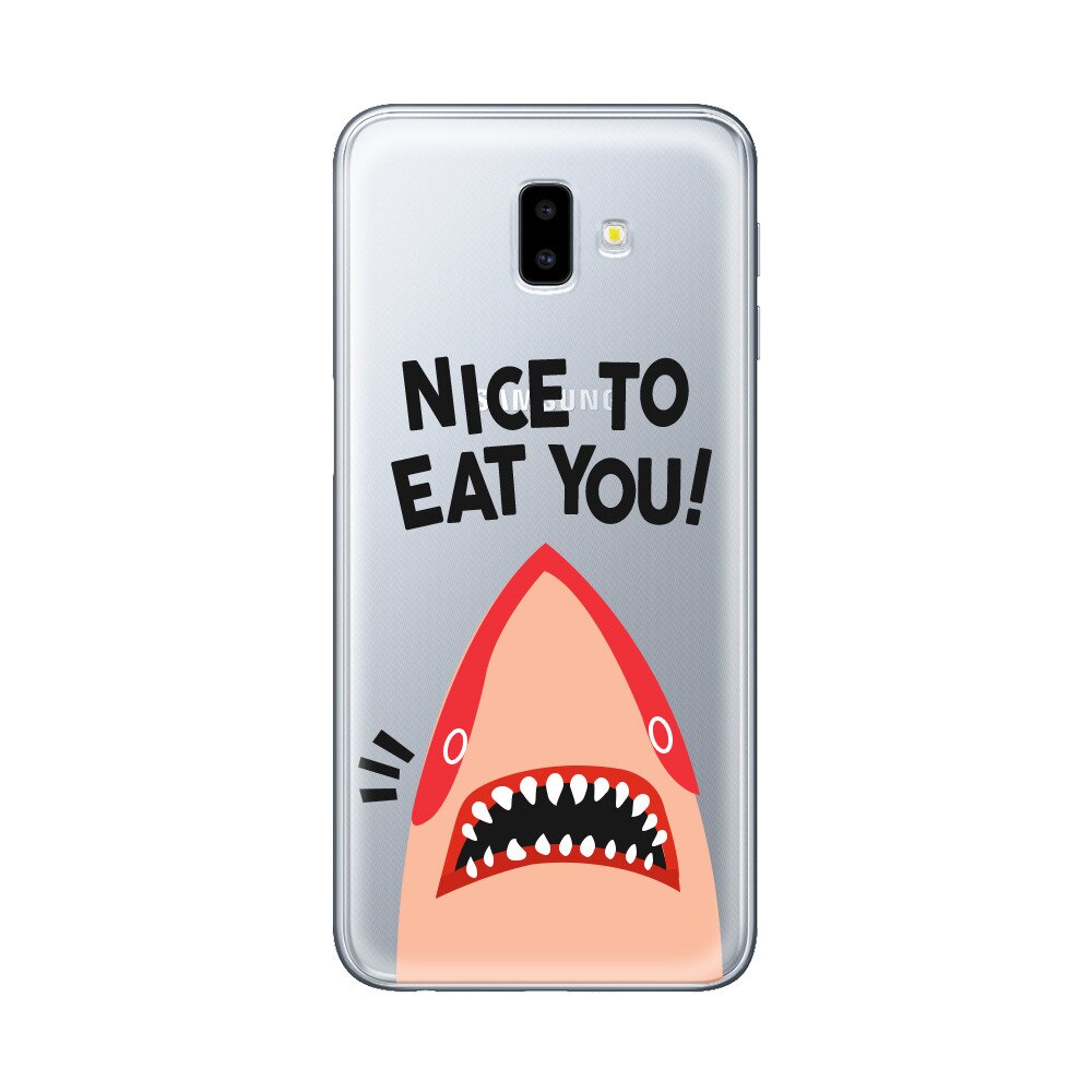 Husa Silicon Lemontti Art pentru Samsung Galaxy J6 Plus, Nice To Eat You