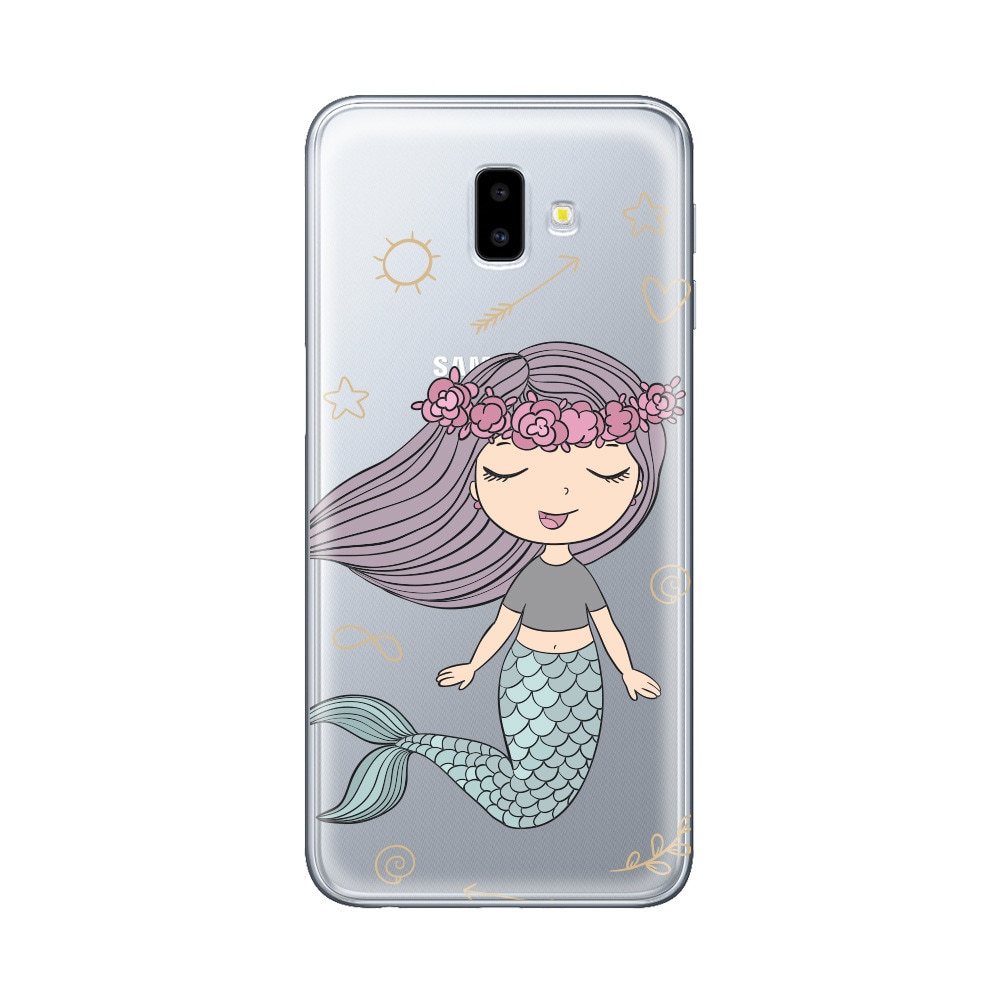 Husa Silicon Lemontti Art pentru Samsung Galaxy J6 Plus, Little Mermaid