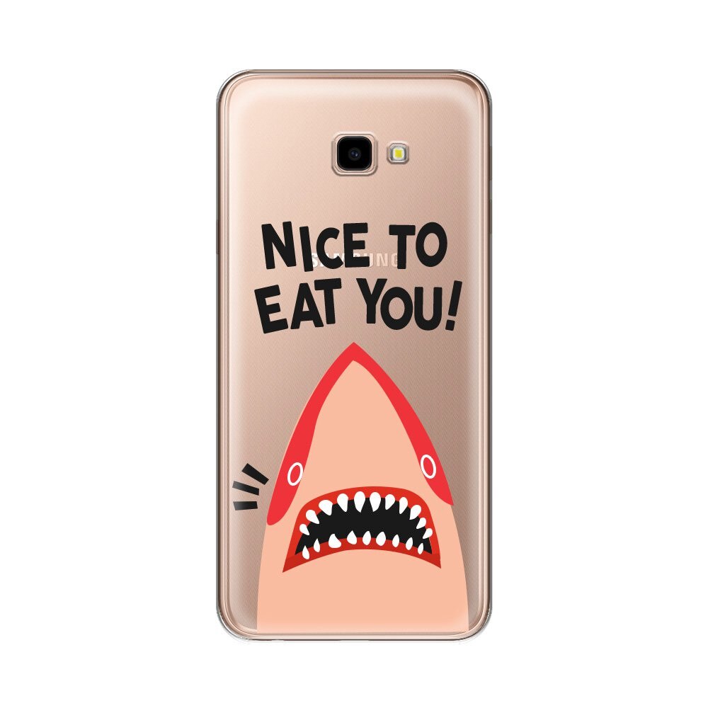 Husa Silicon Lemontti Art pentru Samsung Galaxy J4 Plus, Nice To Eat You